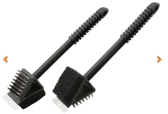 ESCOVA COM CABO EXTRA COMPRIDO PARA CHURRASQUEIRAS 37CM