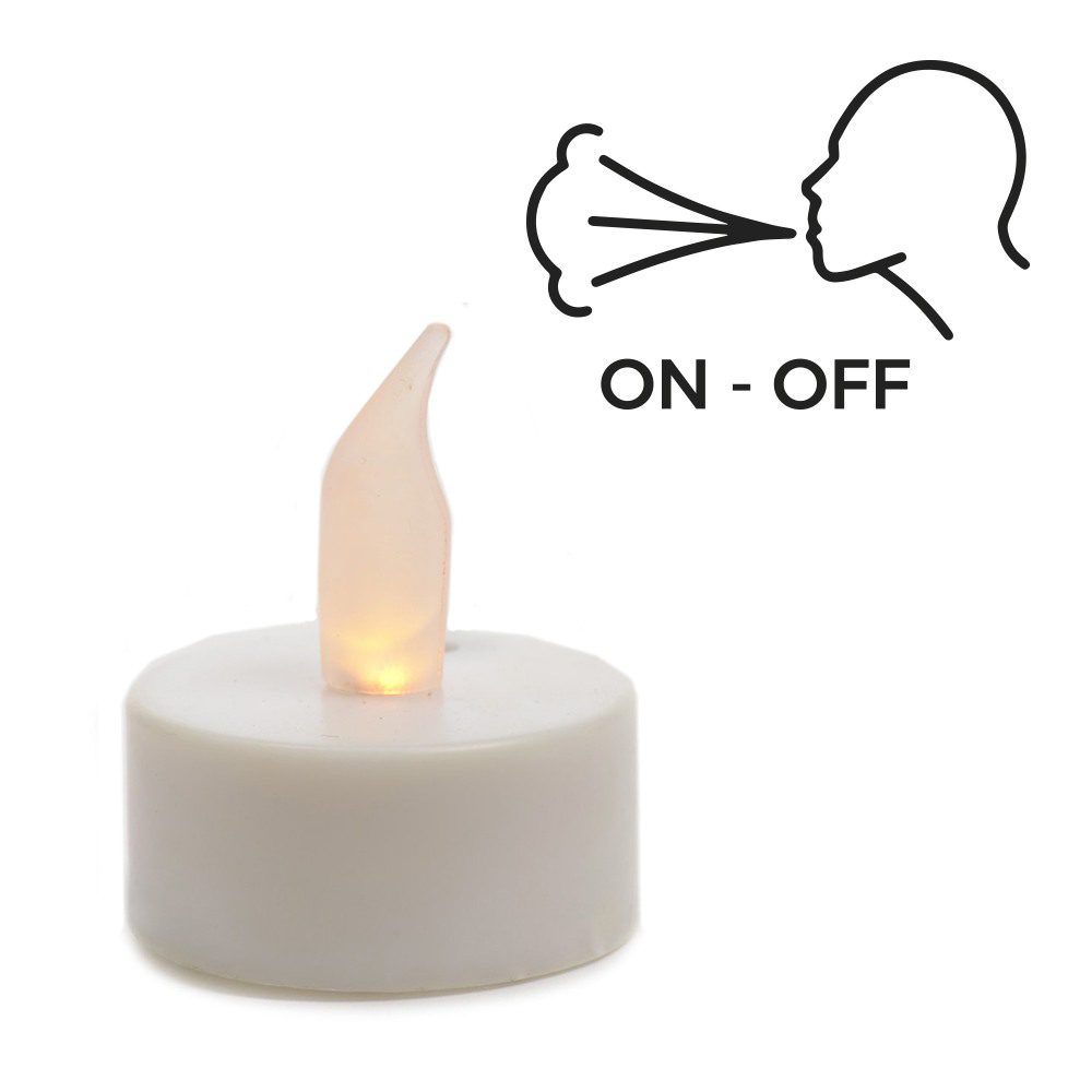 Vela led pilhas 3.7CM função sopro ON-OFF