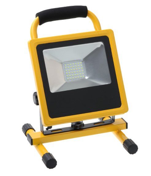 Projector LED SMD t/ Obras IP65 Branco F. 6000K 20W (Recarregável);