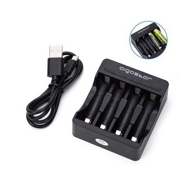 Carregador de pilhas de carga rápida 4x AA / AAA (dc 5v 1A);