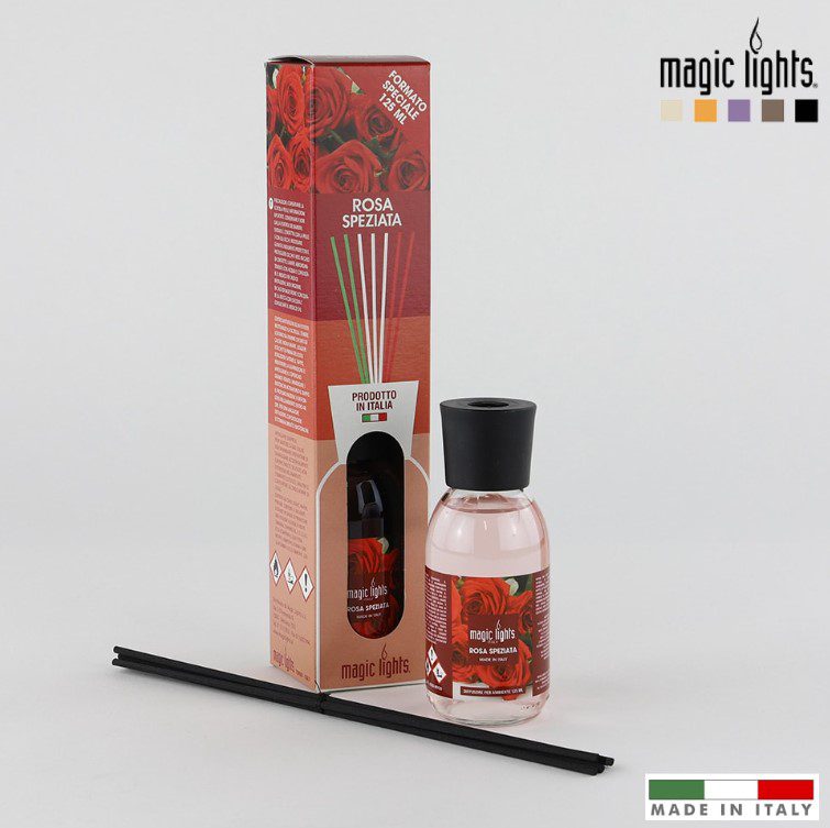 Difusor aroma mikado rosas 125ml. Magic lights