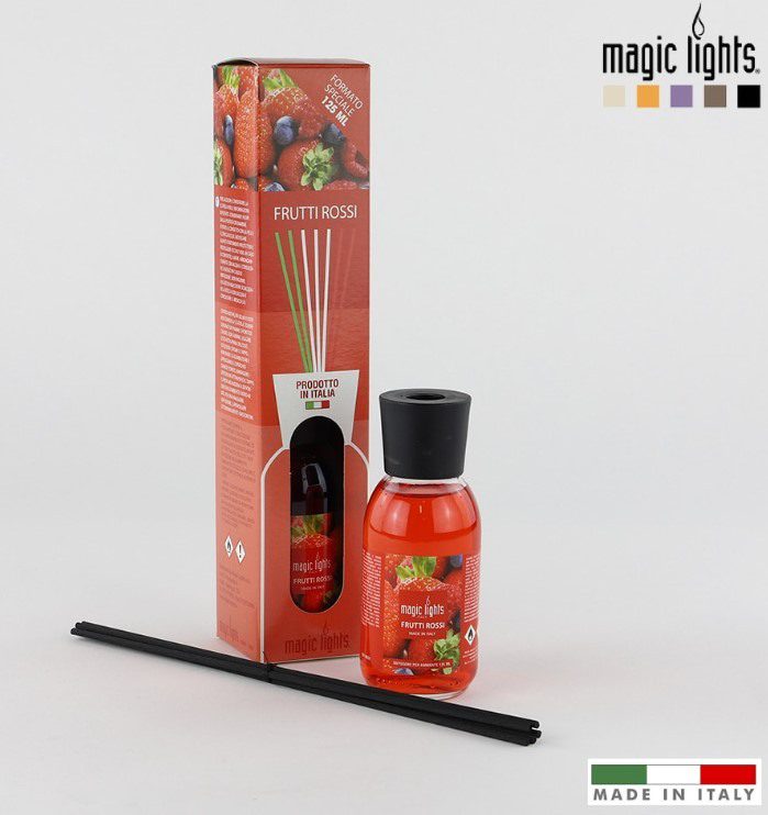 Difusor aroma frutos vermelhos 125ml. Magic lights