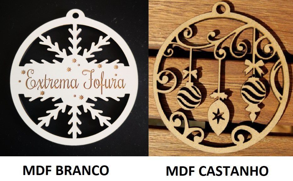 Bolas de natal Mdf 3mm