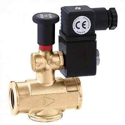 854046 Electroválvula de gas, normalmente abierta, con reinicio manual CALEFFI de 1"