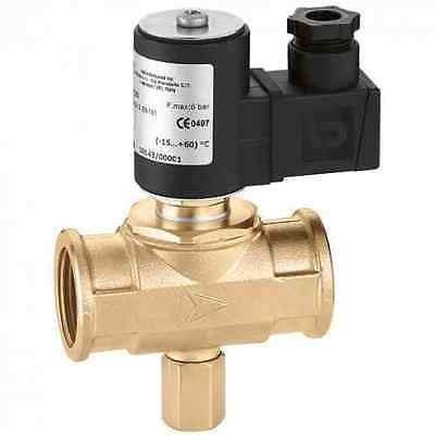 854126 Electroválvula para gas, normalmente cerrada con restablecimiento manual CALEFFI de 1 "