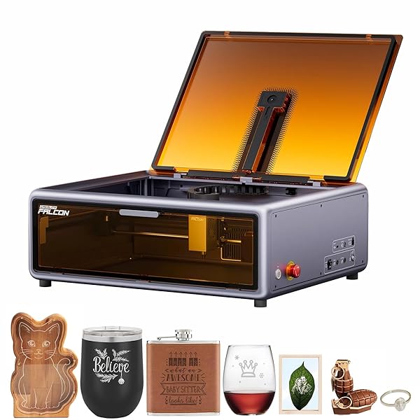 Creality Falcon A1 Grabador y cortador láser 10 W, grabado láser cerrada con cámara inteligente, reconocimiento automático de materiales, CoreXY de 600 mm/s, posicionamiento preciso para metal madera
