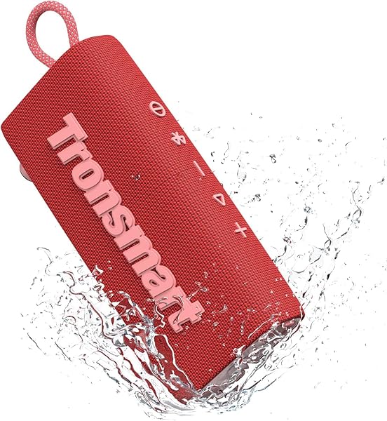 Tronsmart Trip coluna portátil, 10 W, Bluetooth 5.3, IPX7 vermelho