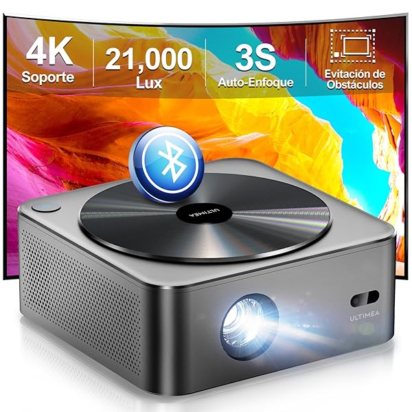 ULTIMEA Projector Full HD 1080P 4K 21000Lux, Proyector 5G WiFi Bluetooth, iOS Android Phone/TV Stick/Laptop - Apollo P40