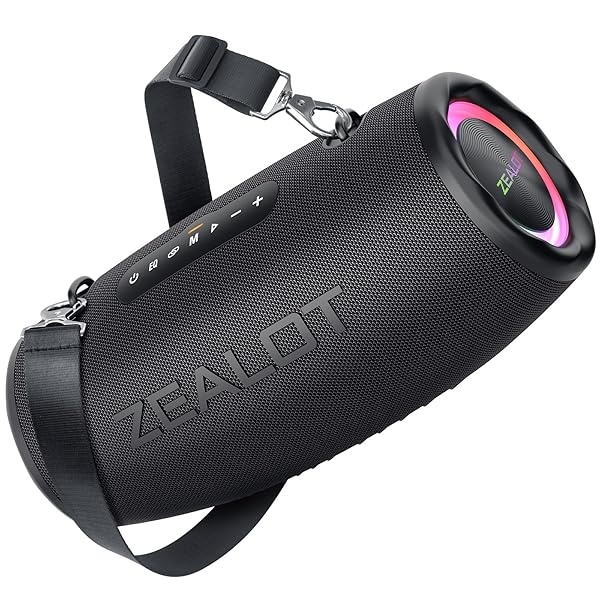 Zealot Altavoz Bluetooth Grande 80W de Potencia 16000mah Batería,  Bluetooth 5.2, IP67 S87