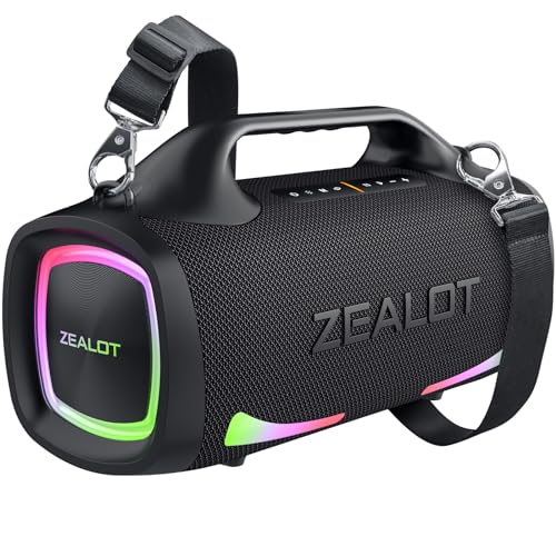 Zealot Altavoz Bluetooth Potente 100W Bluetooth 5.3  Negro S79